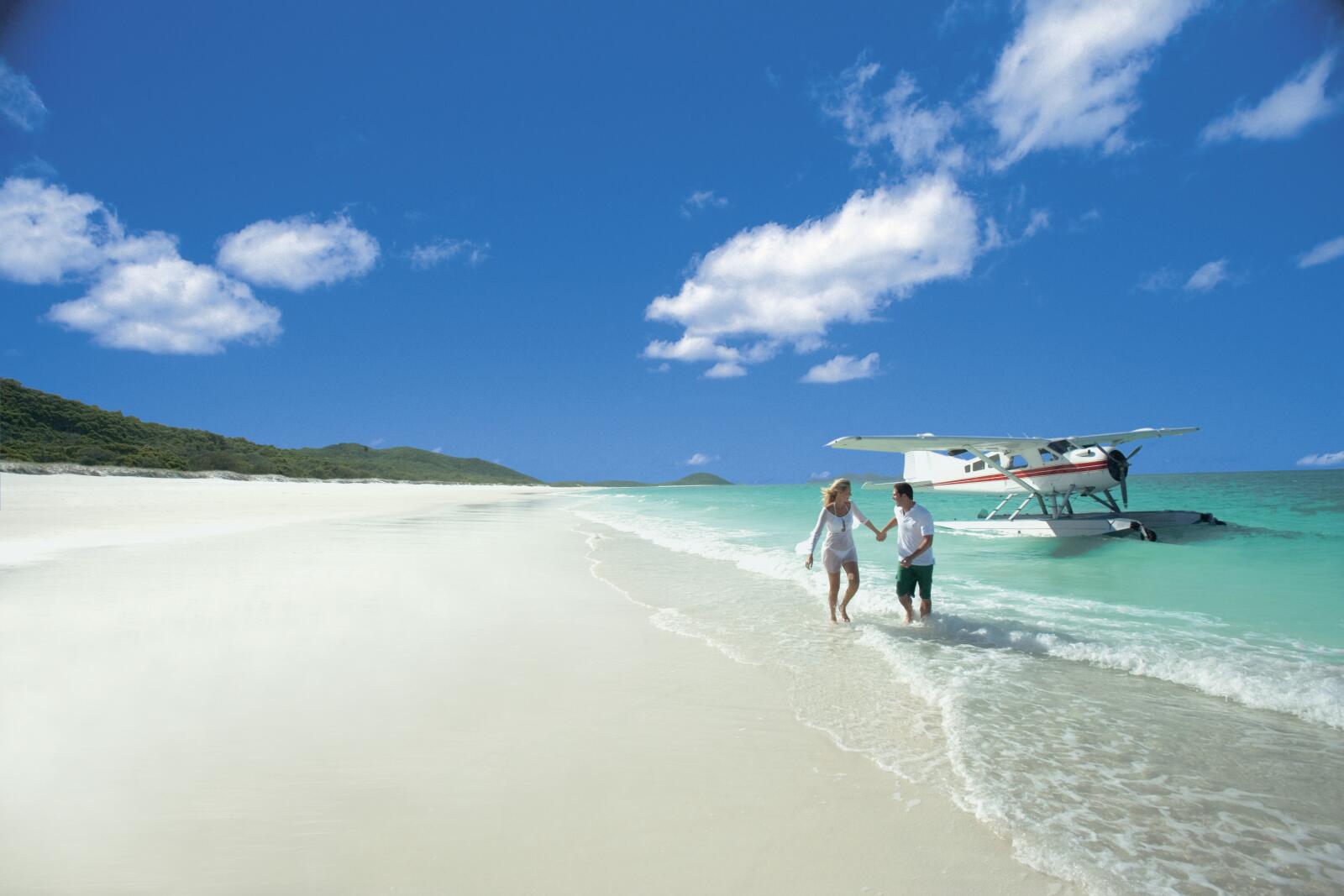 Couple at Whitehaven Beach