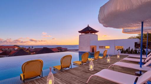 Rooftop Pool Sunset