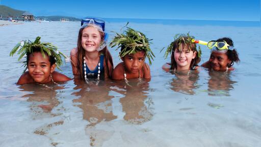 Kids Play at the beach