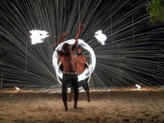 Cultural Fire Show - Eratap Beach Resort