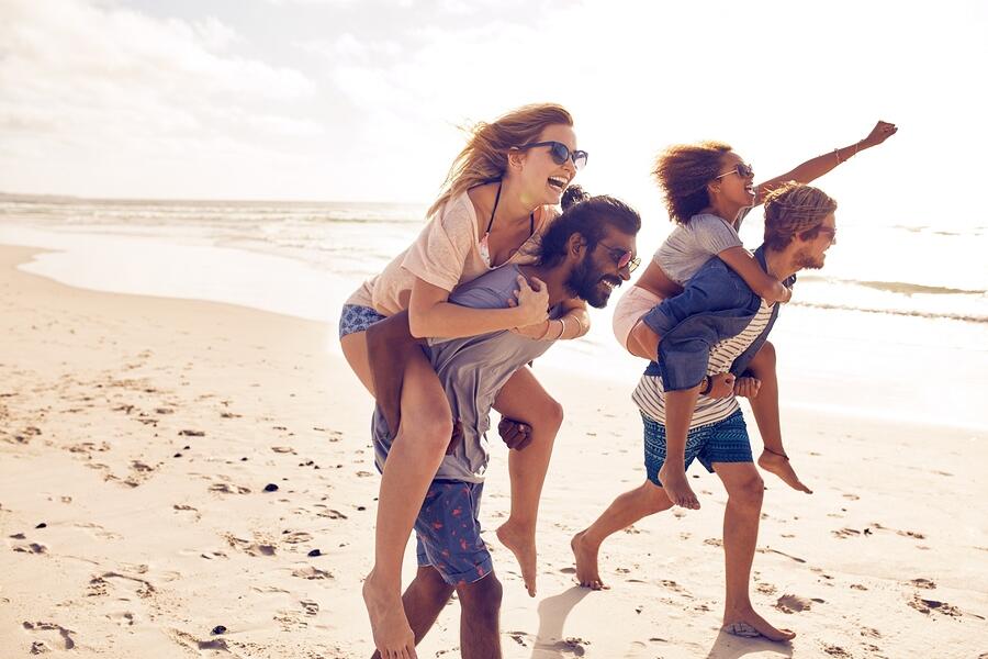 Young People on Beach